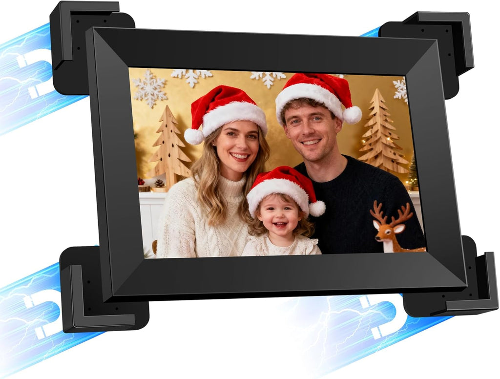 KPCB Tech Magnetic Picture Frames for Refrigerator, 8 inch Digital Photo Frames Smart WiFi & App Control, Electronic Picture Frame with 1280x800 HD Touch Screen for Parents, Grandparents, Friends