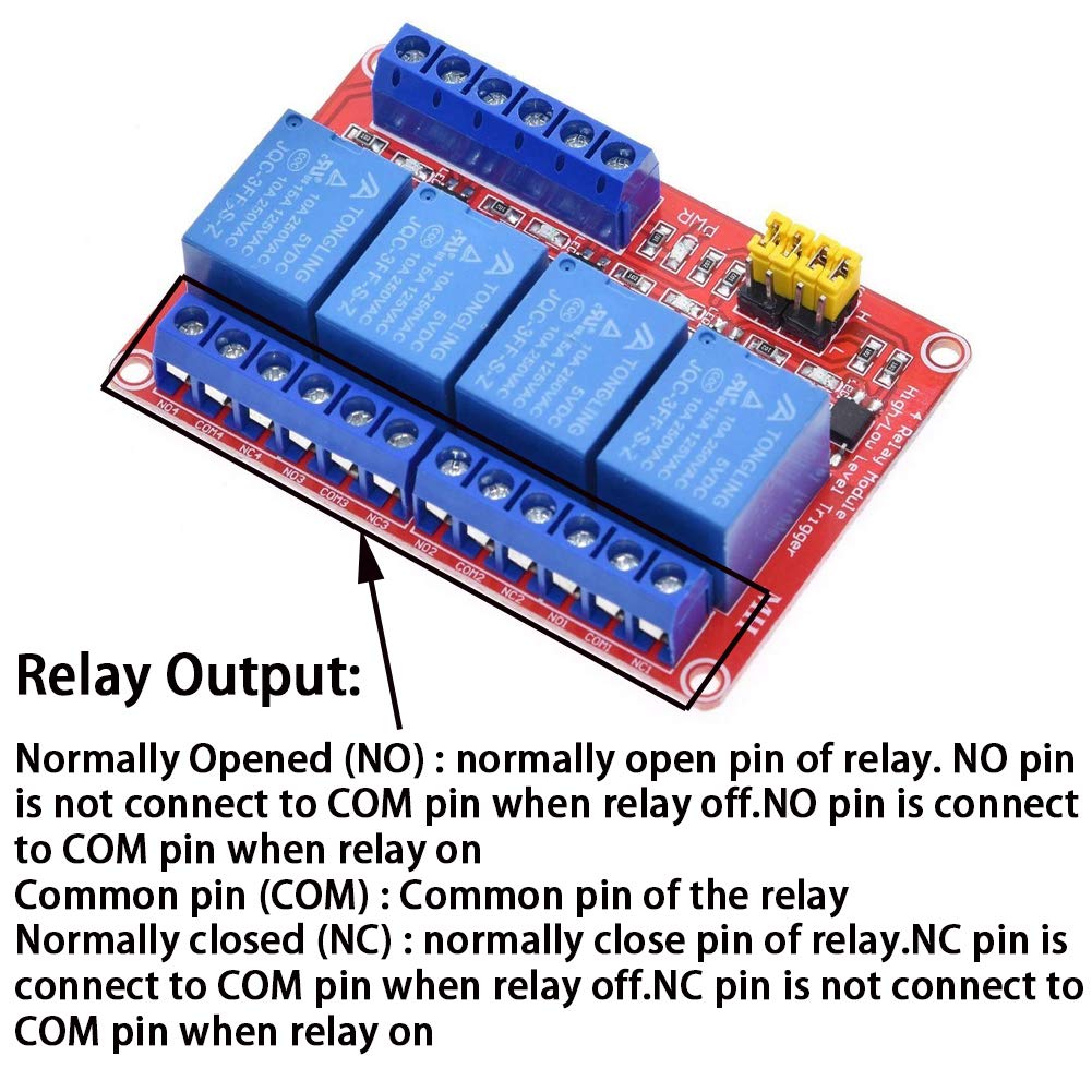 2PCS 4 Channel 12V Relay Module with Optocoupler High or Low Level Trigger Expansion Board for Raspberry Pi Arduino