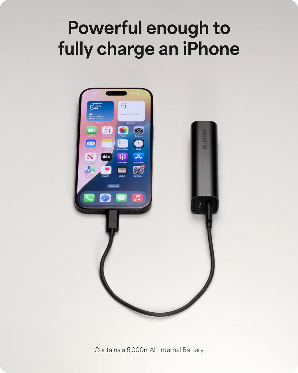 Mophie Powerstation Fast 5,000mAh Power Bank | Fast and Portable | 20W, Single-Device