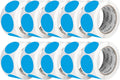 Perco Light Blue 2-Inch Perforated Circle Dot Sticker Labels — 10 Rolls, 5,000 Round Stickers — with Permanent Adhesive for Organizing, Color Coding, Bin Labeling, Packaging Alerts—Made in USA