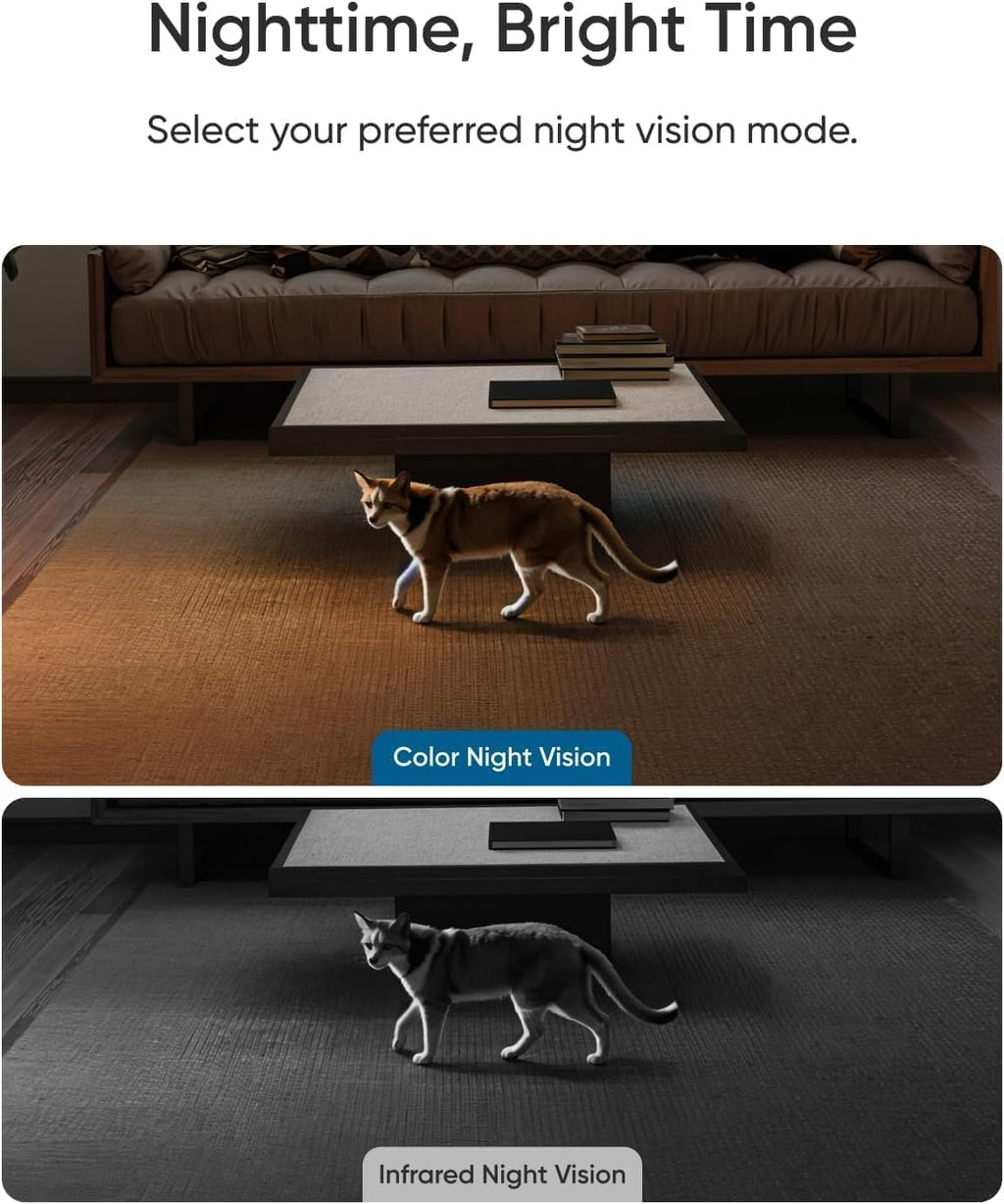 eufy Indoor Cam E30 2-Cam Kit, Latest Generation, 4K UHD Security Camera, Pet/Dog/Baby Camera with Phone app, Color Night Vision, Human/Pet Auto Tracking, 360 Pan-Tilt, Works with Homekit,White