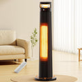 AKIRES 34IN Space Heater Large Room,1500w Space Heater For Indoor Use,120°Oscillating Tower Heater With Thermostat,Remote Control,Overheat & Tip-Over Protection,24H Timer For Large Rooms Black