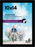 Americanflat 10x14 Picture Frame with Shatter-Resistant Glass - Signature Collection - Gallery-Style Frames Made of Engineered Wood - Photo Frame for Wall Display - Black