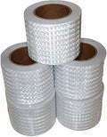 White Reflective Tape Outdoor Waterproof 4 inch Wide, High Visibility Warning Industrial Marking Tape,Safety Stickers (68 feet,5 Rolls)