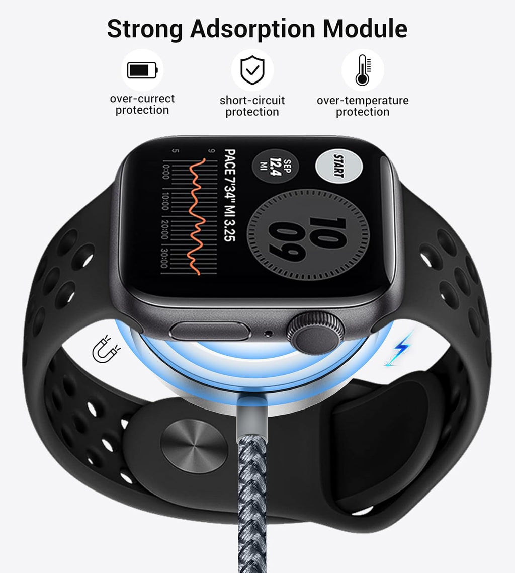 Temdan for Travel Vacation Essentials,3 in 2 USB C Cable for Apple Watch Charger/iPhone 17 Charger/Lightning,Multi Charging Cable Cord,Camping Essentials,Designed for iWatch &iPhone 16-12-5FT