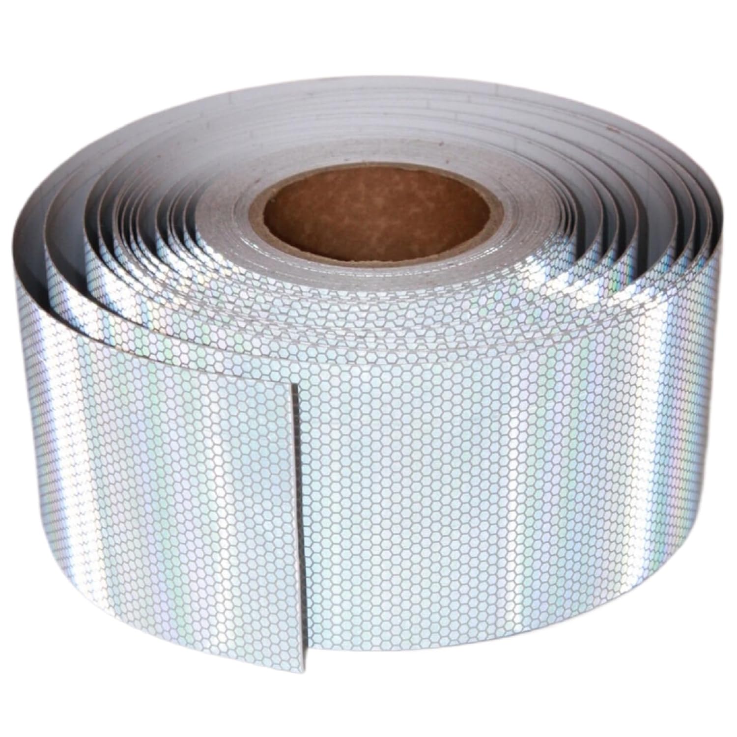 Non Fading Silver Reflective Tape 4 inch Wide, Outdoor Waterproof Safety Adhesive Stickers, High Visibility Industrial Marking Tape (168 feet)