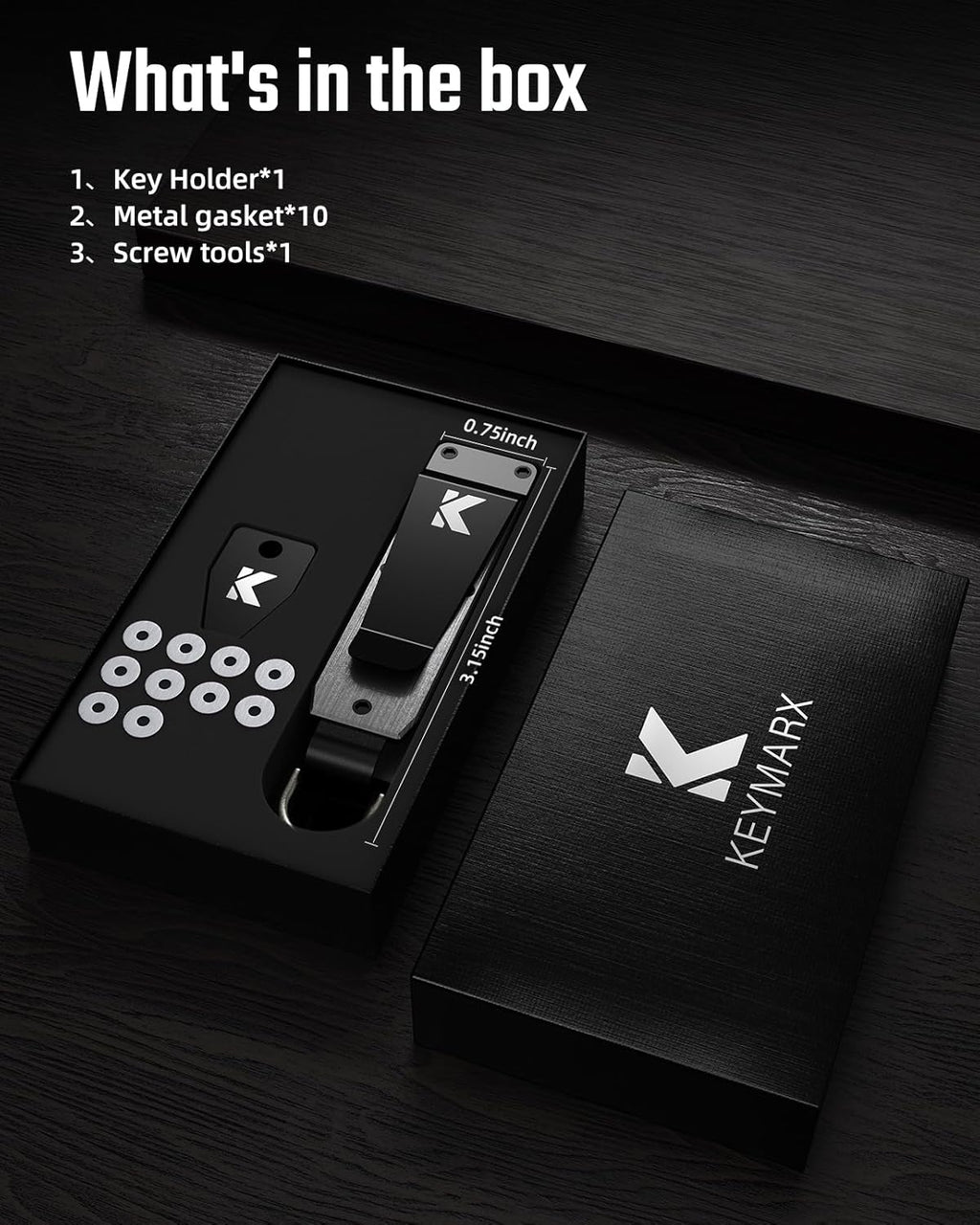 Key Organizer for Men Compact Key Holder Minimalist Key Case Metal Key Chain Key Holder for Keychain Secures 2-5 Keys