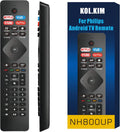 Universal TV Remote Replacement for Philips SmartTV Remote Replacement for Phillips TV Remote Control Replacement for Phillips 4K UHD Android Smart TVs Remote (NH800UP)
