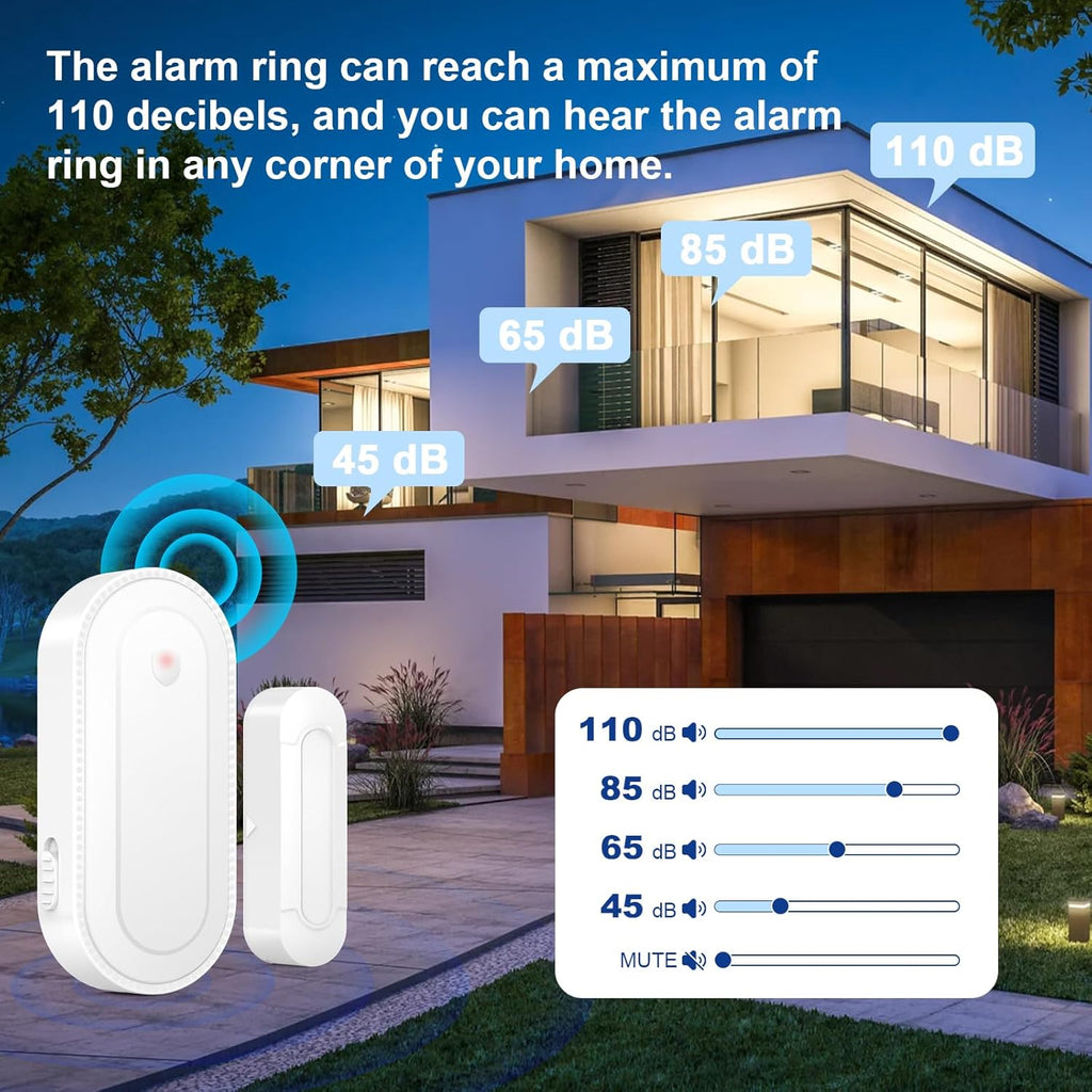 SURFOU Doorbell Chime with 3 Sensors 1 Receiver,Door Chimes When Door Opens,Door Sensor Chime,Alarms for Business/Home,Digital Doorbell Chime,55 Chimes 5 Volumes,1000FT/300M,IP55 Waterproof