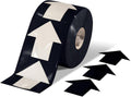 Mighty Line 5.5" Wide Solid Arrows Roll, Directional Sticker Sign Floor Marking Tape for Safety, Caution, Warning, Heavy-Duty, Peel and Stick, Adhesive, Industrial Quality, Black, Pack of 200