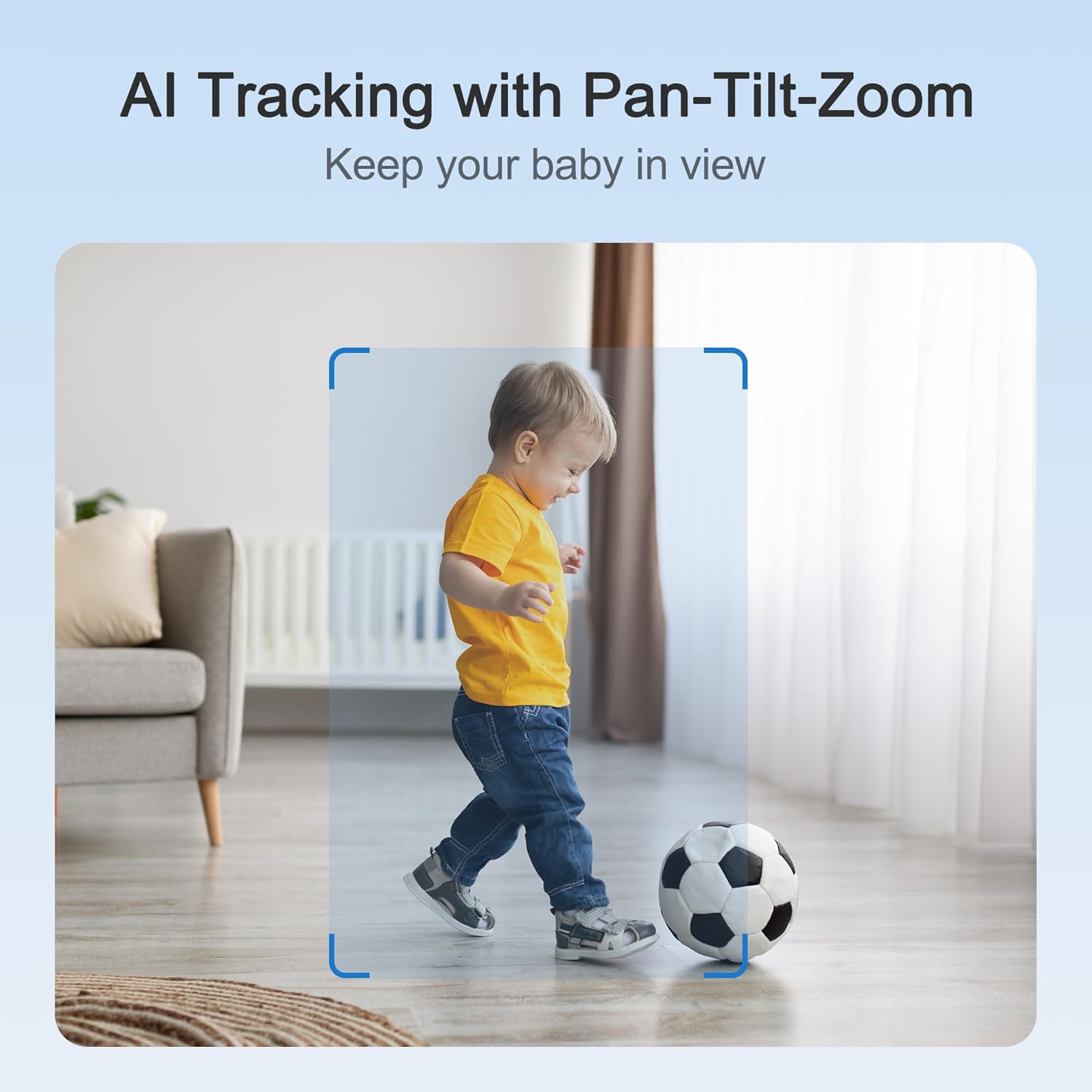 Simsky Split Screen Video Baby Monitor with Cameras, Dual 4MP Cameras with 6X Zoom, 7" UHD Touch Screen Portable Audio Baby Monitor 32GB Local Storage