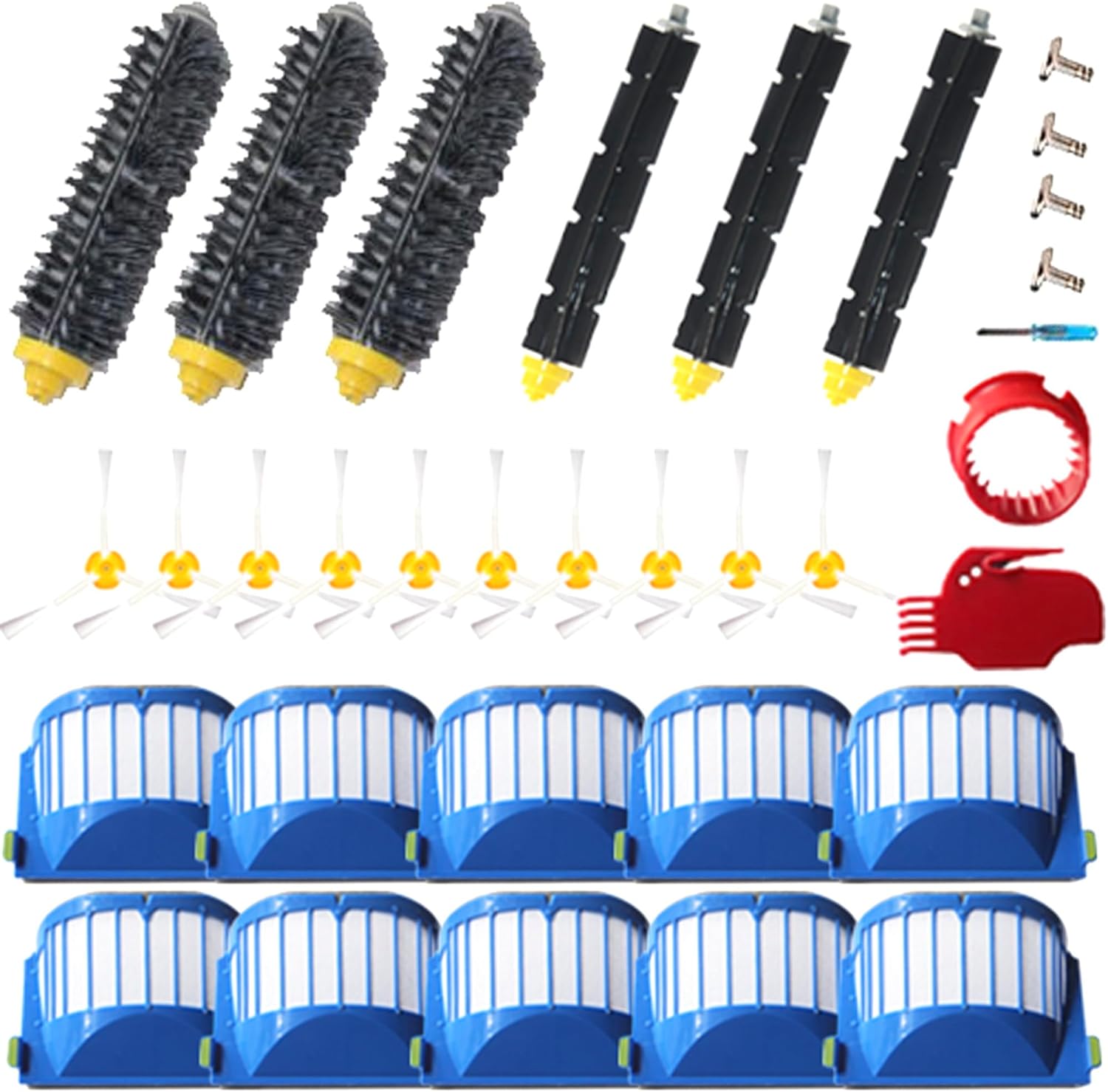 Replacement Parts Bristle Brushes Filters & Side Brush & Tools Compatible with iRobot Roomba 600 Series 550 560 614 618 620 630 650 660 665 680 685 690 692 694 695 Vacuum Accessories
