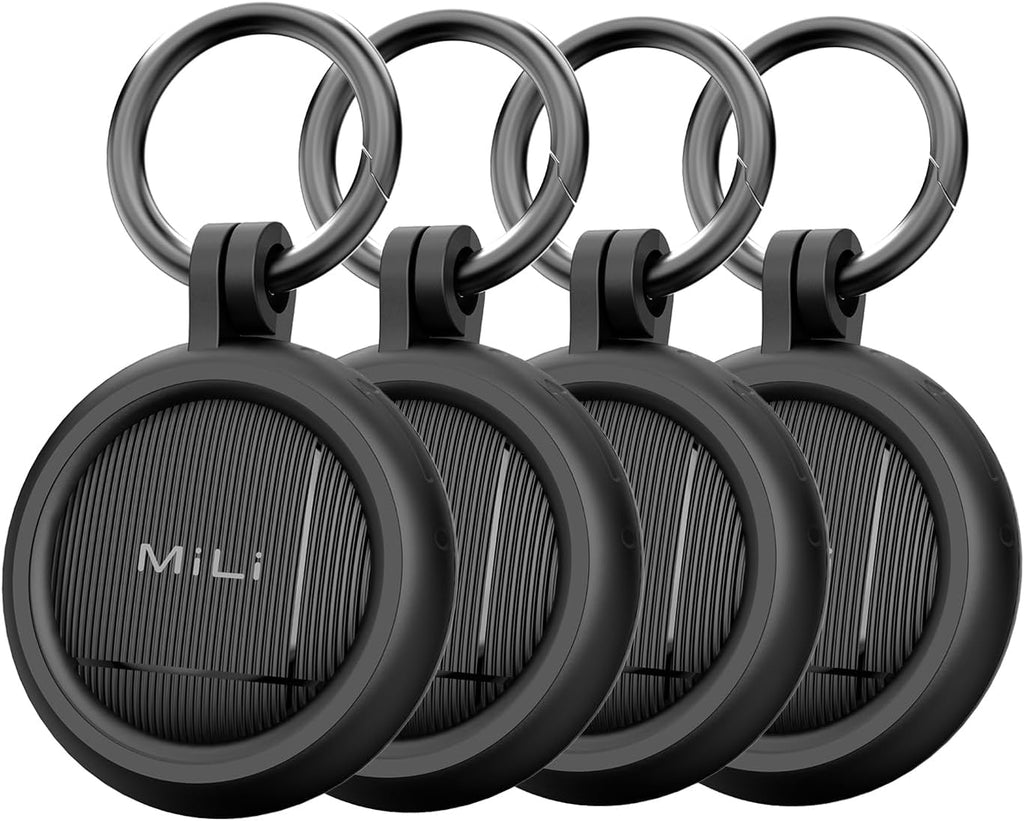 LiTag Duo - Tracker Tag for iOS and Android, Bluetooth Tracking Tag/Key Finder/Luggage Tracker/Item Locator, Compatible with iOS Find My or Google Find Hub App (Dual System, 4PCS)