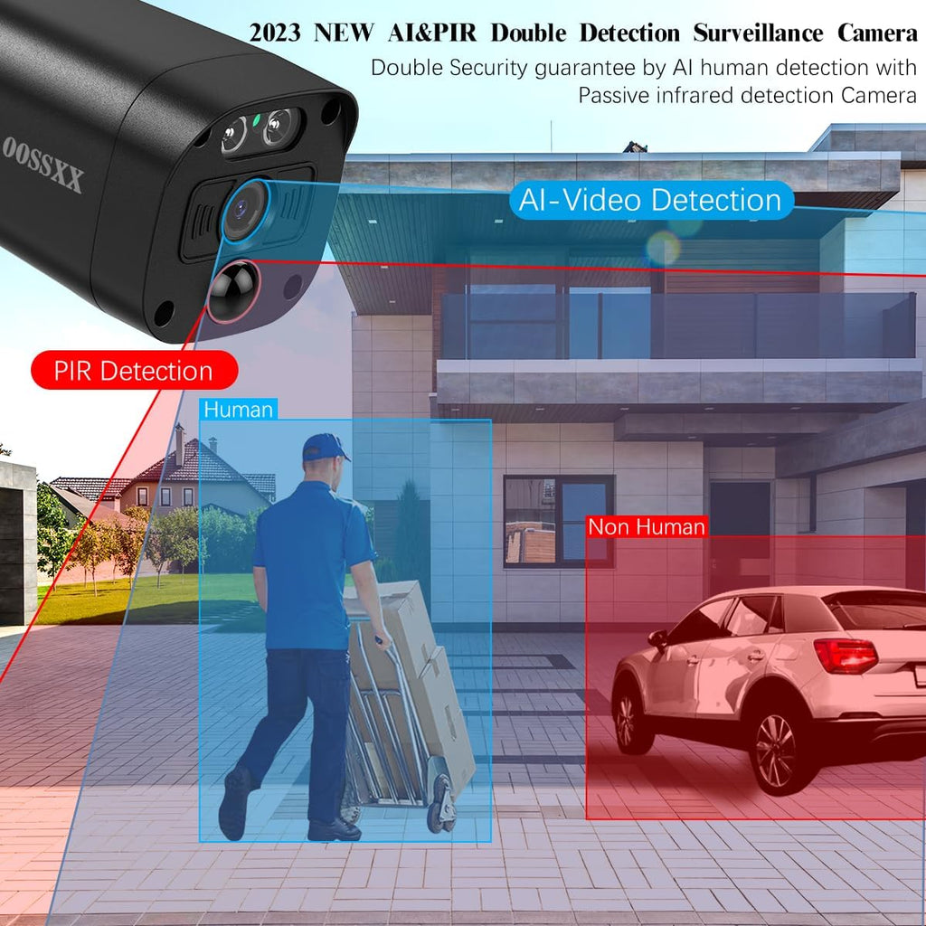 (4K/8.0 Megapixel & 130° Ultra Wide-Angle) 2-Way Audio PoE Outdoor Home Security Camera System Wired Outdoor Video Surveillance IP Cameras System