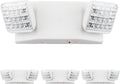 LIT-PaTH LED Emergency Lighting Fixtures with 2 LED Heads and Back Up Batteries- US Standard Exit Light, UL 924 and CEC Qualified, 120/277 Voltage, 4-Pack