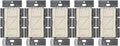 Lutron Caseta Original Smart Dimmer Switch (Lutron Smart Hub Required), for LED Lights, 150 Watt, Single-Pole/3-Way, No Neutral Required, PD-6WCL-LA, Light Almond, 5 Pack