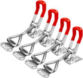 4 Pack Toggle Latch Clamp 4001 Adjustable 304 Stainless Steel Toggle Hasp Latches for Smoker Lid Jig Freezer Door Cooler Box Case Trunk Draw Chest, Quick Release 330Lbs Holding Capacity
