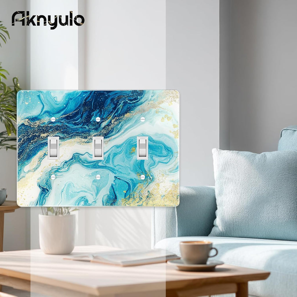 Elegant Marble Bedroom Acrylic Wall Plate Cover Switch Plate Cover Light Switch Cover Switch Cover Decorative 3 Gang Toggle Outlet Covers Switch Cover