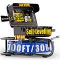 Sewer Camera, Self Leveling Drain Camera 100ft with Meter Counter, 9" HD Plumbing Cameras Snake with 12 LED Lights, 5100mAh Battery, IP68 & 32GB DVR Recorder, Duct Sewer Line Pipe Inspection