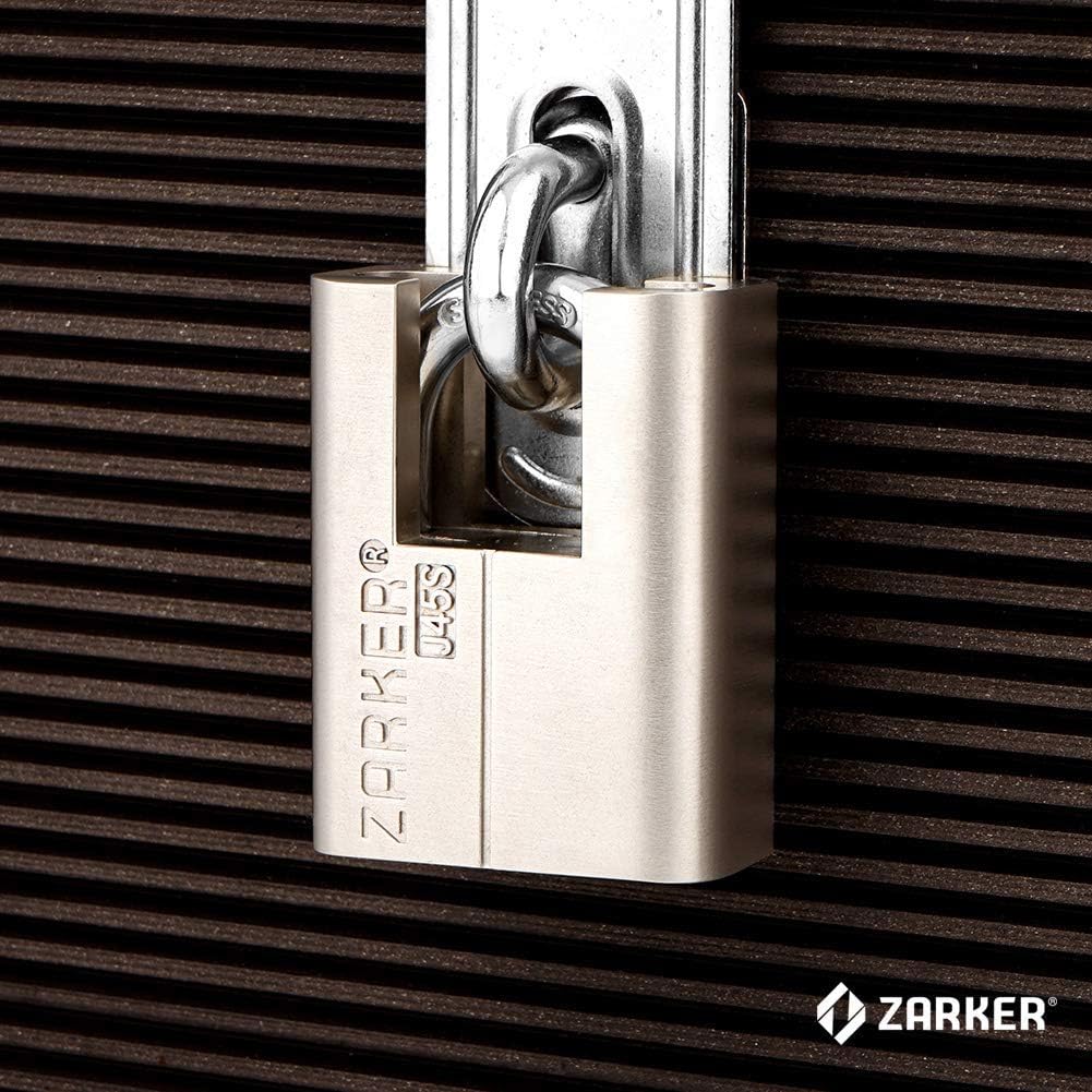 J45S keyed Alike Padlocks, Heavy Duty Stainless Steel Shackle Lock, 18 Keys, Waterproof and Rustproof Storage, Warehouses, Garage, Outdoors, 6-Pack