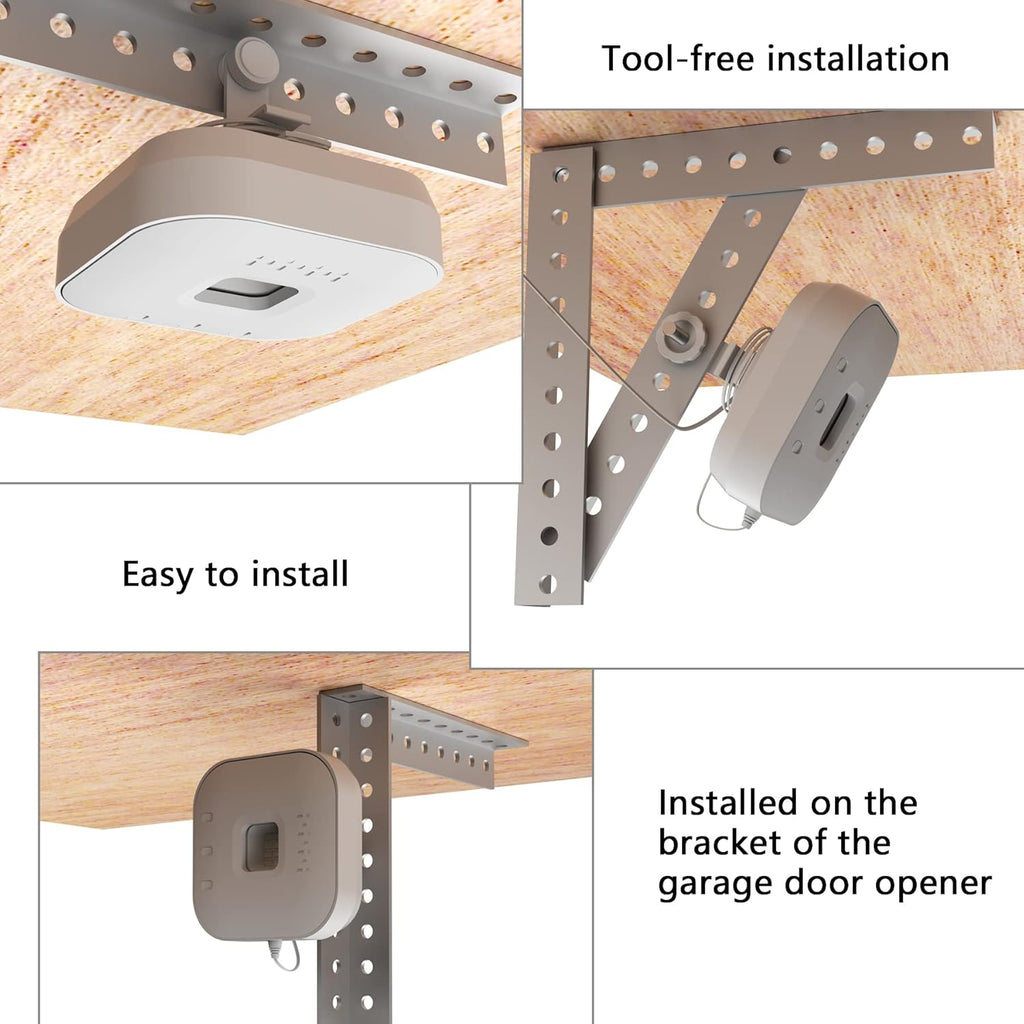Zwolf No-Drill Mount Bracket for Chamberlain Garage Door Opener Damage-Free Installation Mount for Smart Garage Control ( MYQ-G0401-ES) Double-Sided Tape for Chamberlain MYQ-G0402 Garage-Door-Sensors