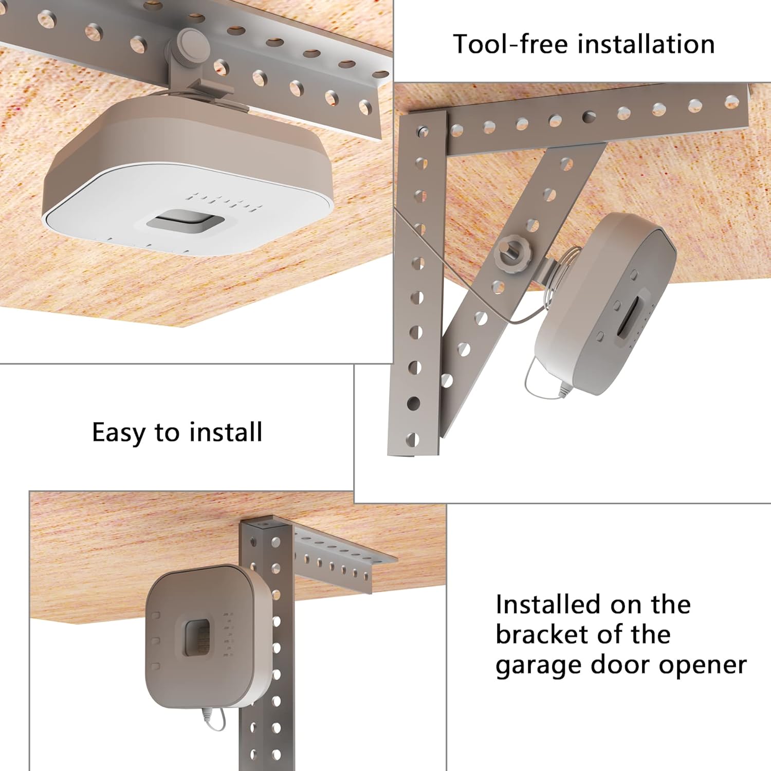 Zwolf No-Drill Mount Bracket for Chamberlain Garage Door Opener Damage-Free Installation Mount for Smart Garage Control ( MYQ-G0401-ES) Double-Sided Tape for Chamberlain MYQ-G0402 Garage-Door-Sensors