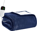 BOMOVA Heated Electric Blanket Full Size - 72" x 84" Heating Blanket with 10 Heating Levels & 8 Hours Auto Off, Warm Flannel Blanket, Christmas Birthday Gifts for Women