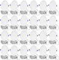 LAMPHOME 24-Pack of 6-Inch Slim LED Recessed Lights with Junction Box, Adjustable Color Temperatures (2700K-5000K), 12W Equivalent to 110W, Dimmable, 1050LM Brightness - ETL and Energy Star Certified
