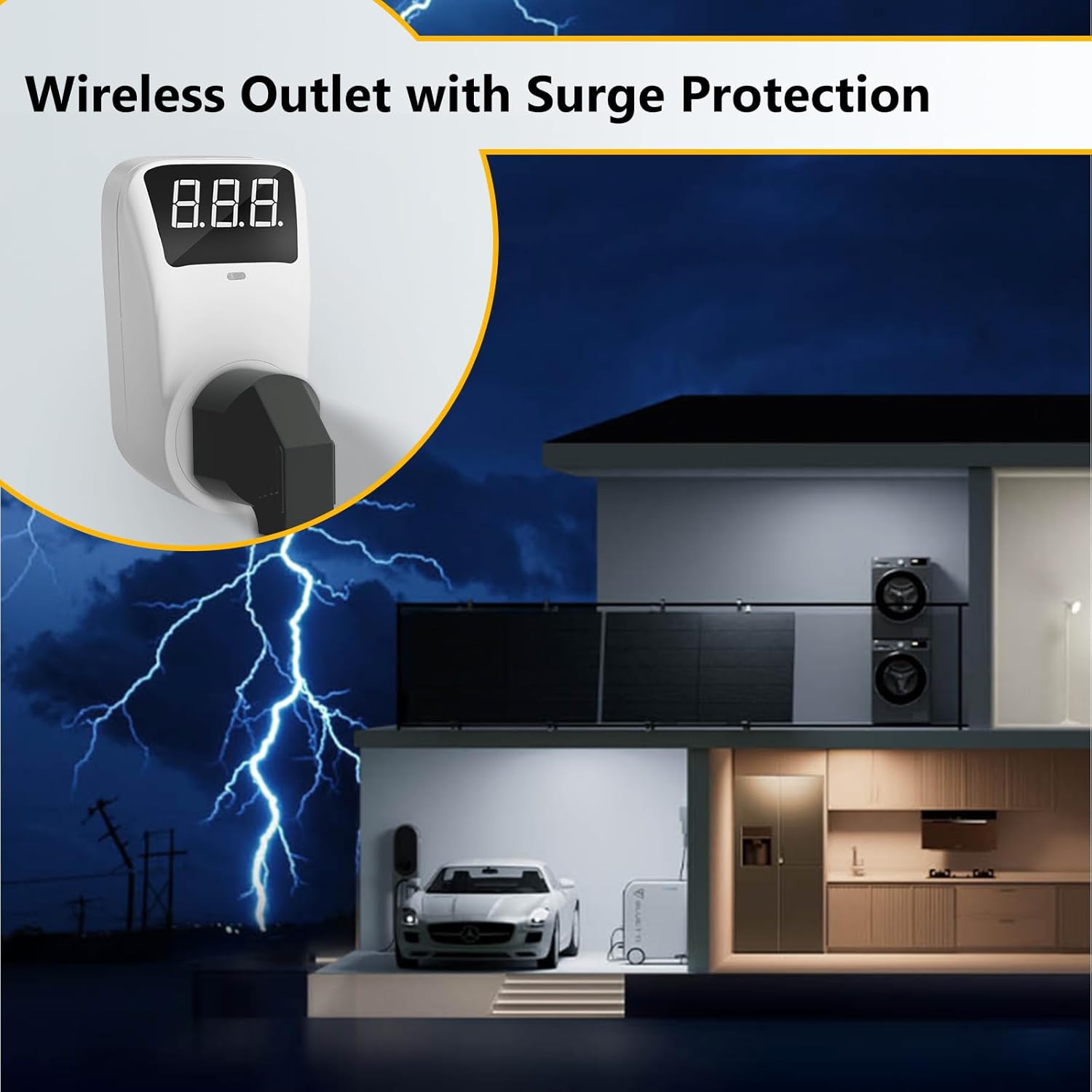 BSEED Surge Protector, 1800W Wall Surge Protector for Refrigerator, TV, PC, Home Appliance, Voltage Regulator with LED Display Screen, Adjustable Voltage Protector, 15A, 120V, 2 Pack