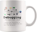 Panvola Debugging Definition Mug Funny Gift Computer Programmer Programming Coding Code IT Tech Support Coffee Ceramic Cup 11 oz (White)