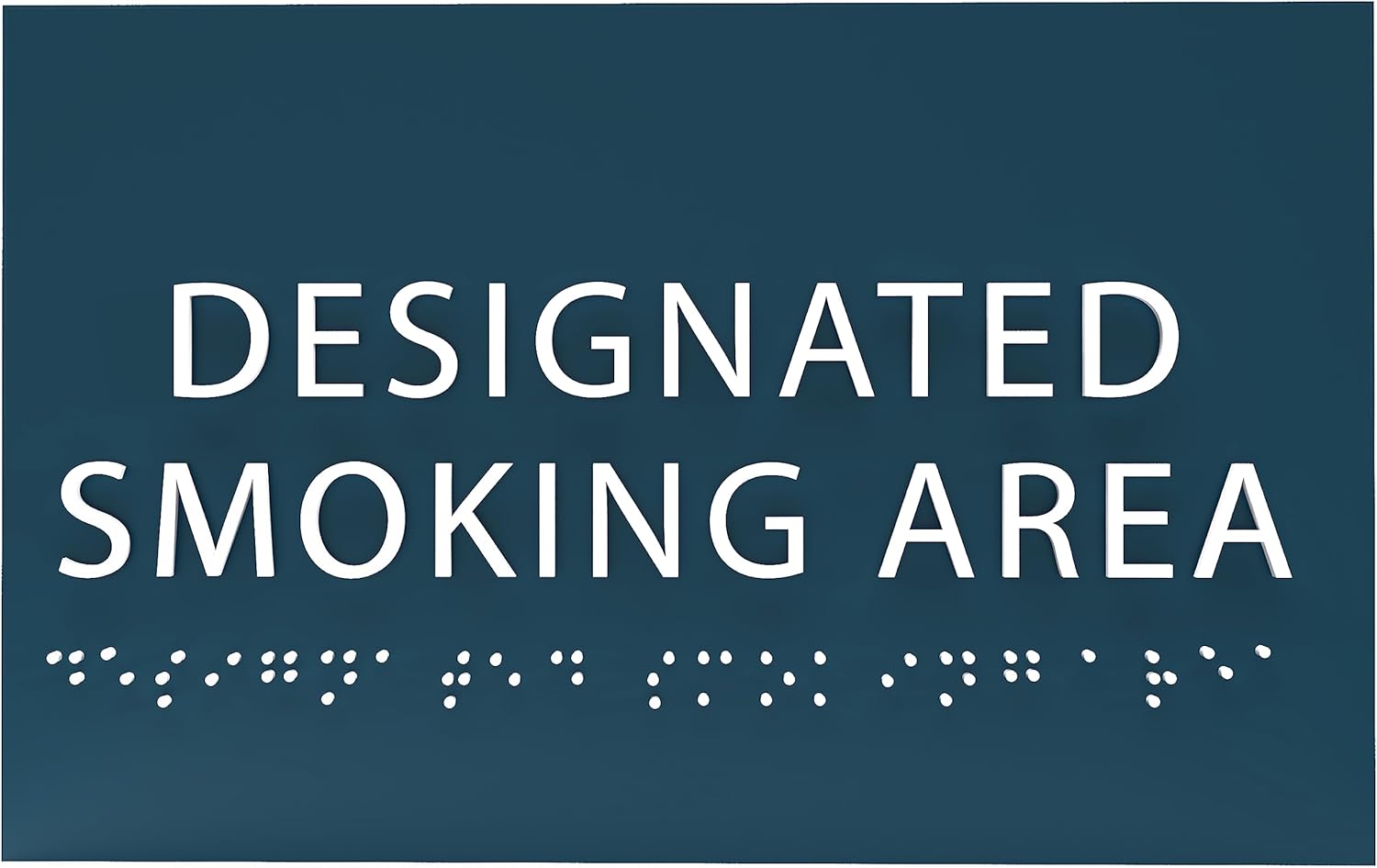 6" X4" Designated Smoking Area Sign - ADA Compliant Tactile Graphics Grade 2 Braille Text | Smoking Permitted Wall Signs for Offices, Private Businesses, Schools, and Restaurants