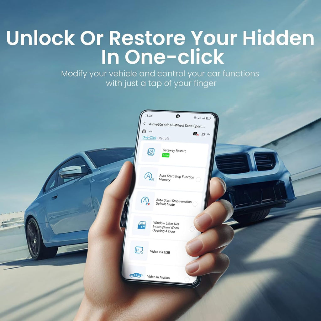 DFirst OBD2 Scanner Bluetooth Fixd Car Wireless Diagnostic Tool, ECU Coding, Customizations,Auto Connect Scanner Scan Tool (for Android & iOS)