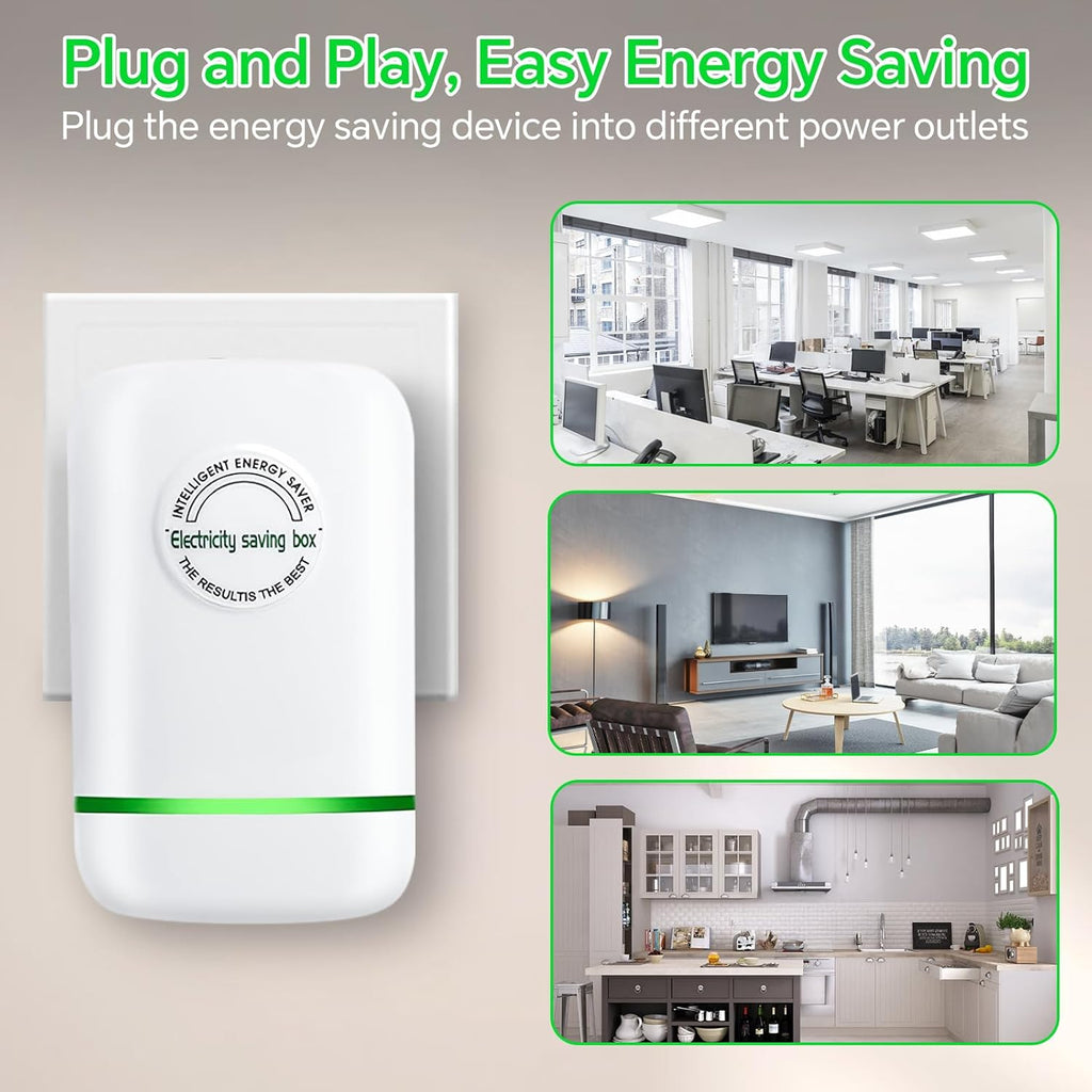 Power Saver Pro, 2025 Stop Watt Energy Saving Device, Intelligent Voltage Stabilization & Power Optimization Energy Saving Device, Household Office Electricity Saving Box US Plug 90V-250V 30KW 6Pack