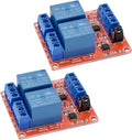 [2-Pack] DC 5V Relay Module 2-Channel Relay Switch with Optocoupler Isolation High/Low Level Trigger