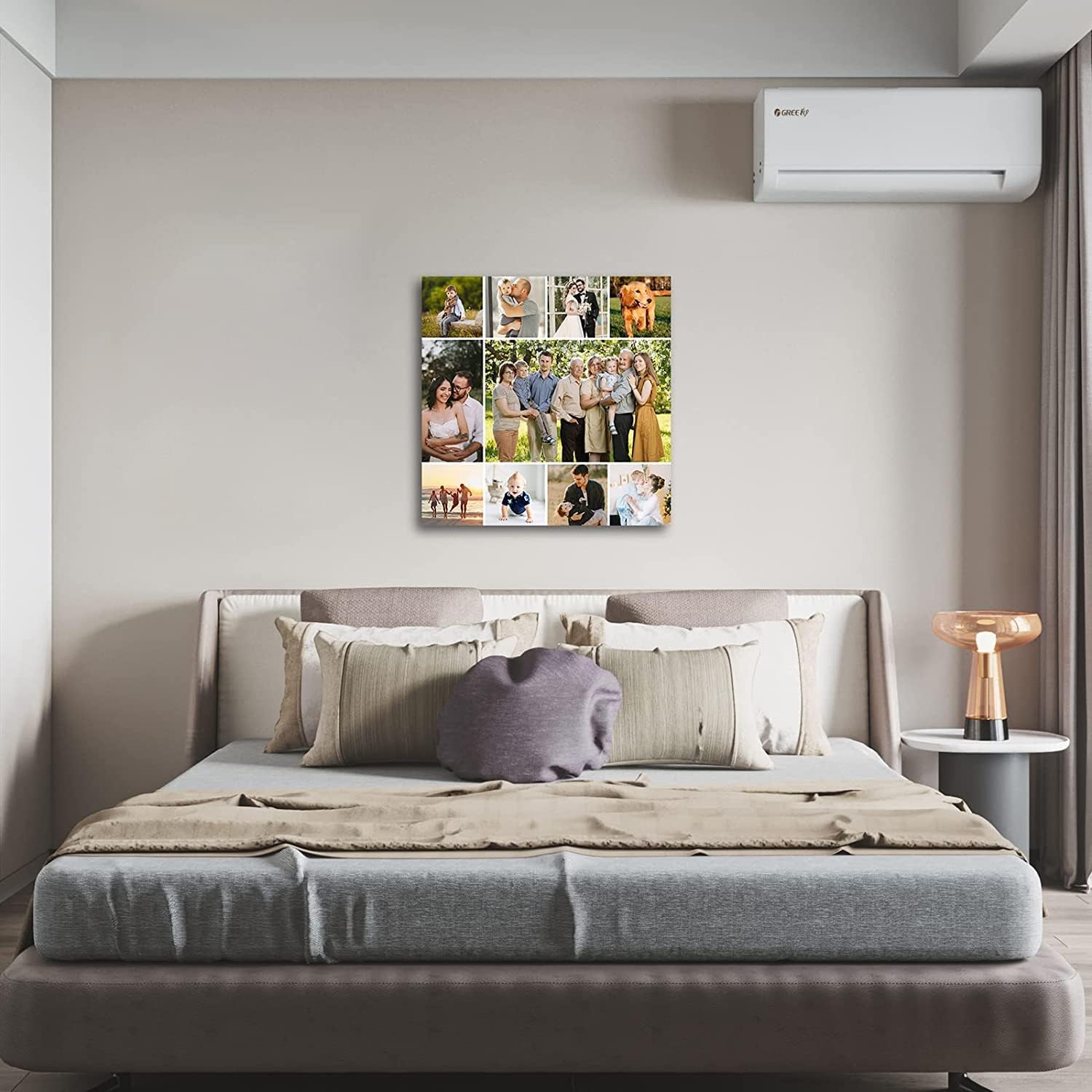 10 Picture Collage Canvas Prints Personalized Multi Photo Wall Art Custom Your Image to Canvas Customized Family Gifts Home Decor (Collage Photo-7, Framed)