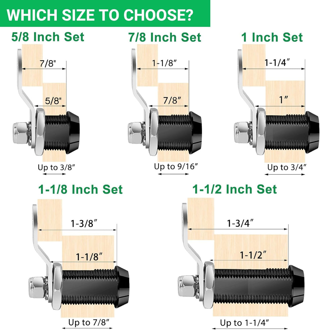 5 Pack Black Cabinet Lock with Keys, 1-1/2" RV Storage Locks Keyed Alike, RV Locks for Storage Door, Camper Toolbox RV Cam Locks with Manual (Black -5 Pack, 1-1/2 Inch)