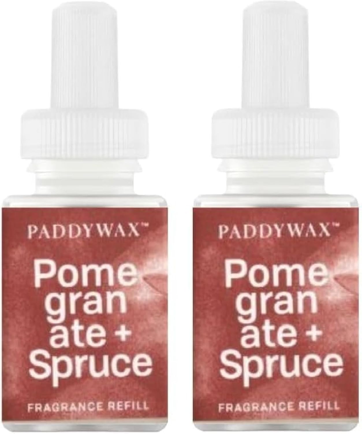 Pura & Paddywax Home Scent Refill - Smart Home Air Diffuser - Up to 120-Hours of Luxury Fragrance per Refill - Home Essential - Clean & Safe Diffuser Fragrance - 2 Pack, Pomegranate Spruce