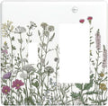 Vintage Herbs Wildflowers Plant Floral Outlet Covers 1 Toggle 1 Rocker Combination Decorative Wall Plate Electrical Switch Plates Light Switch Cover Plate For Bed Room Home Decor