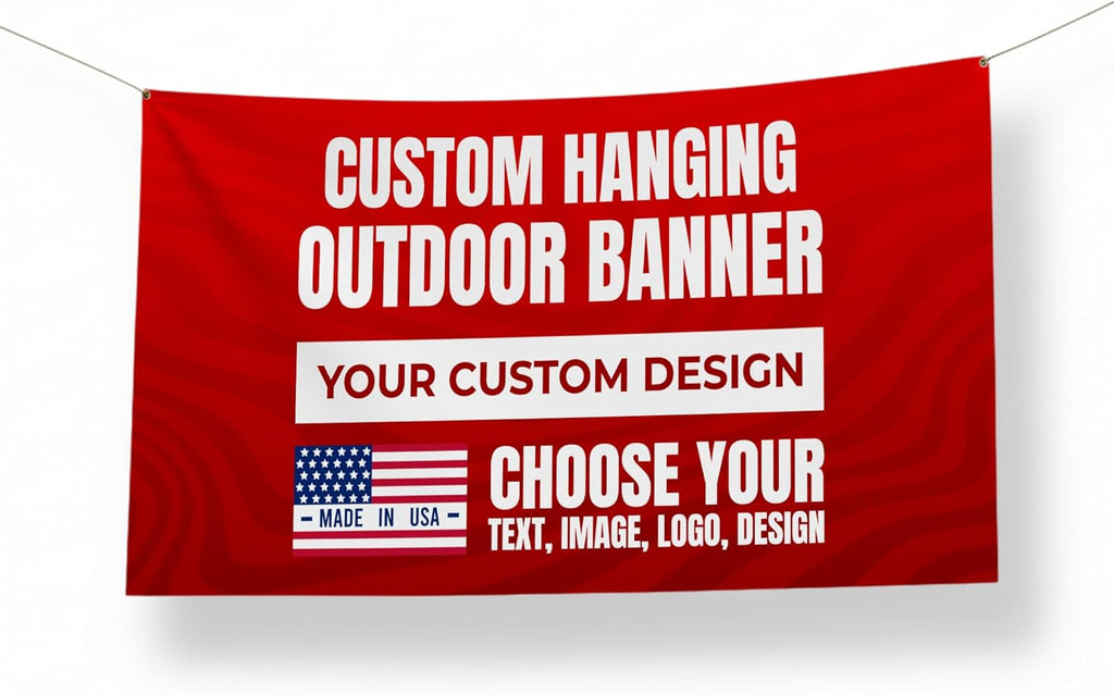 Custom Large Banner by BCB Print | Personalized Polyester Wall Hanging Banner for Outdoor Use | Add Your Image, Text, or Logo for Business, Birthdays, Graduations & Events | Made in USA | HD Print.