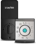 LELOUPFIDELE Smart Lock – Keyless Entry Door Lock with Keypad Deadbolt, Fingerprint & Anti-Peek Code, Compact Design, Auto-Lock, Easy Install for Home//Office (Satin Nickel)