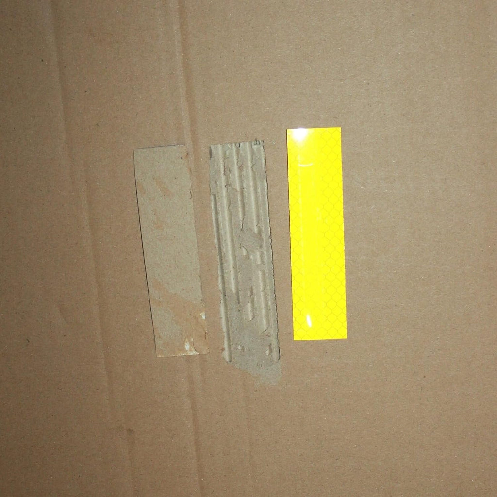 Non Fading Yellow Reflective Stickers 1 inch X 4 inch, Outdoor Waterproof High Visibility Warning Safety Adhesive Reflector Tape (20 Pcs)