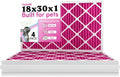 18x30x1 Air Filter by Colorfil | Color Changing Filters for Cat and Dog Odor | MERV 8 Furnace AC Filter for Pet Hair and Dust | 17.75"x29.75"x0.75" Exact Size | Pack of 4