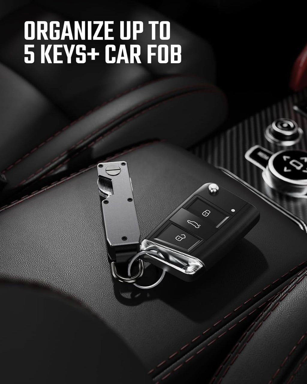 Key Organizer for Men Compact Key Holder Minimalist Key Case Metal Key Chain Key Holder for Keychain Secures 2-5 Keys