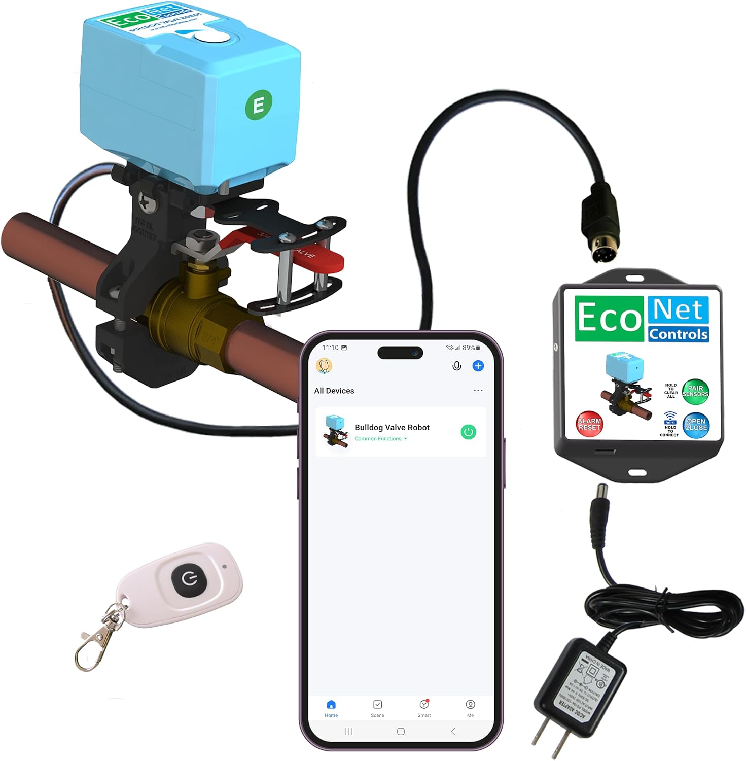 EVC400-MW (no sensor) Bulldog Matter over WIFI Starter Kit EVC400-MW - Easy Installation, No Plumbing Required, Smart Home Optional, Valves up to 1.5 inches