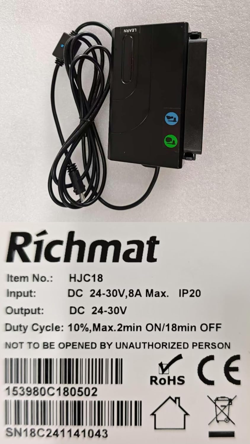 Adjustable Bed Remote for Richmat HJH13D Bed Remote Control and HJC18 Control Box Replacement Parts