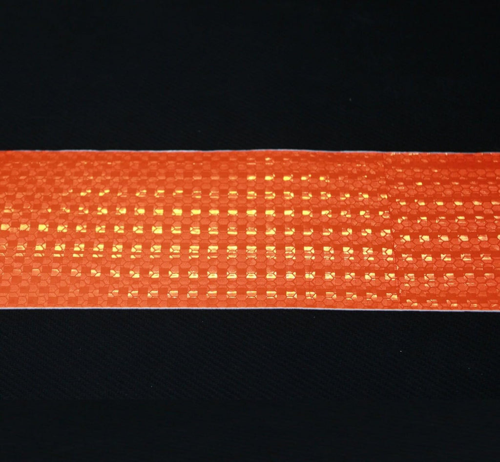 Orange Reflective Tape Outdoor Waterproof 3 inch Wide, High Visibility Industrial Marking Tape, Safety Adhesive Stickers (68 feet,3 Rolls)