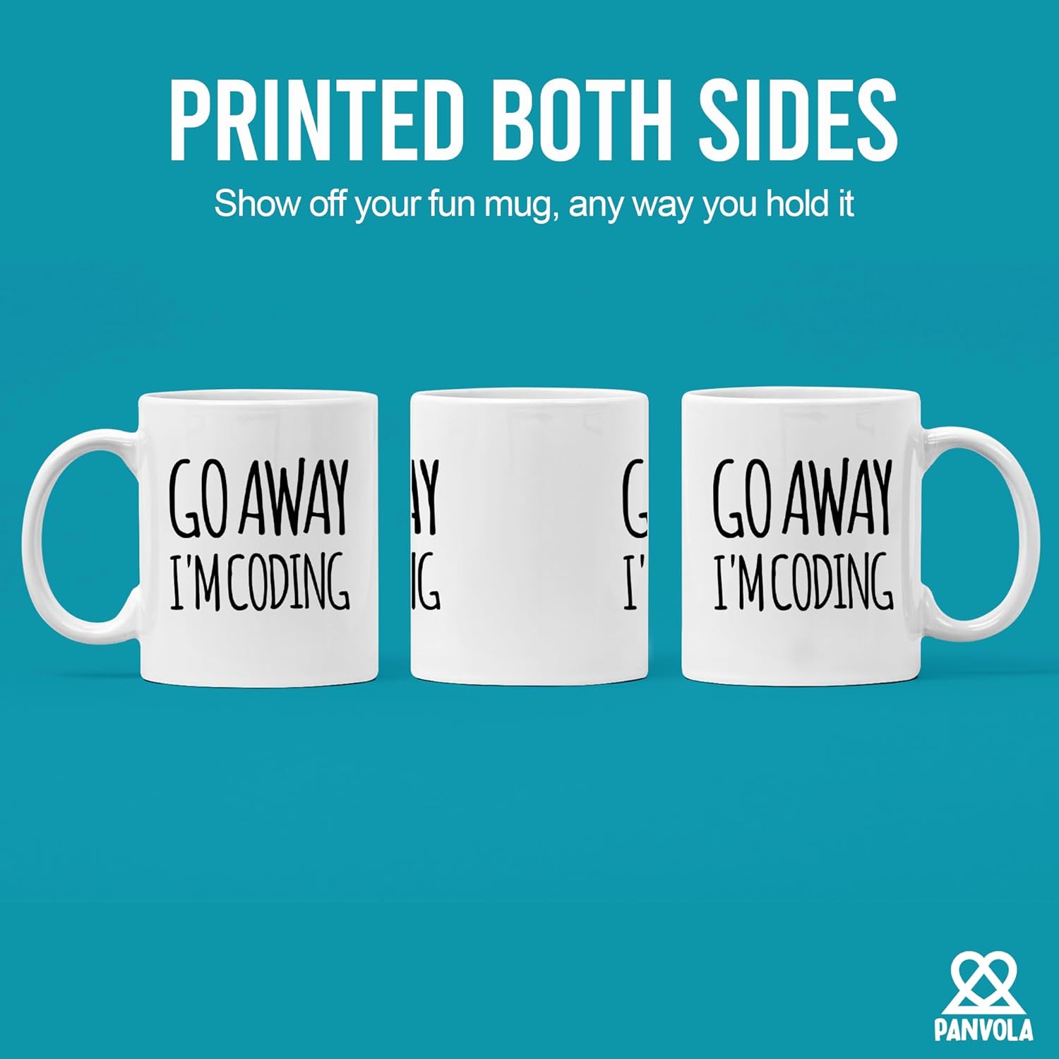 Panvola Go Away I'm Coding Coder Gift Computer Programming Programmer Student Graduation Birthday Valentines Christmas Drinkware Novelty Coffee Ceramic Mug White 11 oz White
