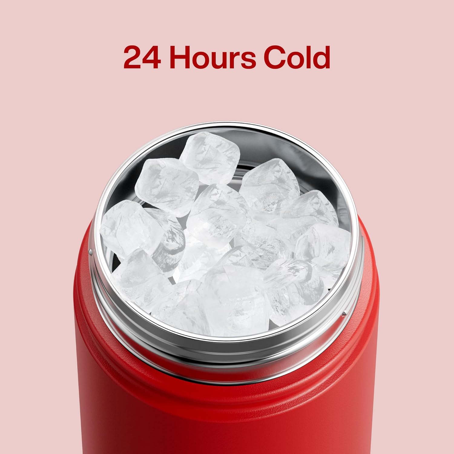 Kids Insualated Water Bottle with Straw - 12oz Stainless Steel Water Bottle with Dual Spouts, Leak-Proof, BPA-Free, Double Wall Vacuum Keeps Cold for 24 Hours for Sports, Travel (Medium Carmine)