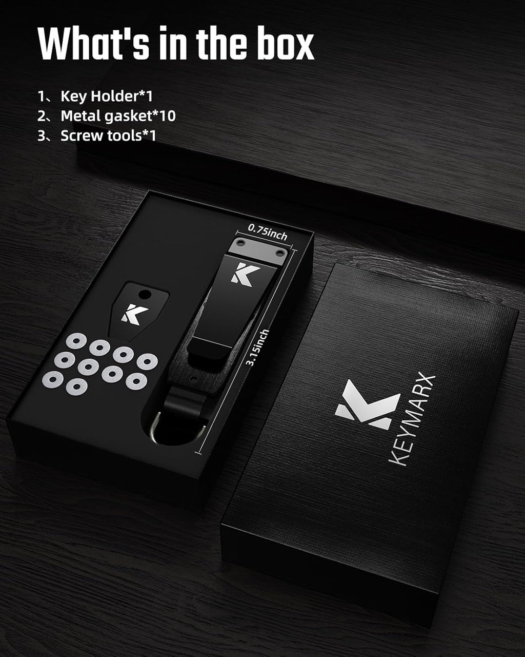 Key Organizer for Men Compact Key Holder Minimalist Key Case Metal Key Chain Key Holder for Keychain Secures 2-5 Keys