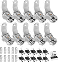 10 Pack Tool Box Lock with Keys, 5/8" Cabinet Lock Cam Lock Keyed Alike, Toolbox Lock Replacement Lock for Mailbox RV Storage Door with Manual, Zinc Alloy (10Pack，5/8 Inch)